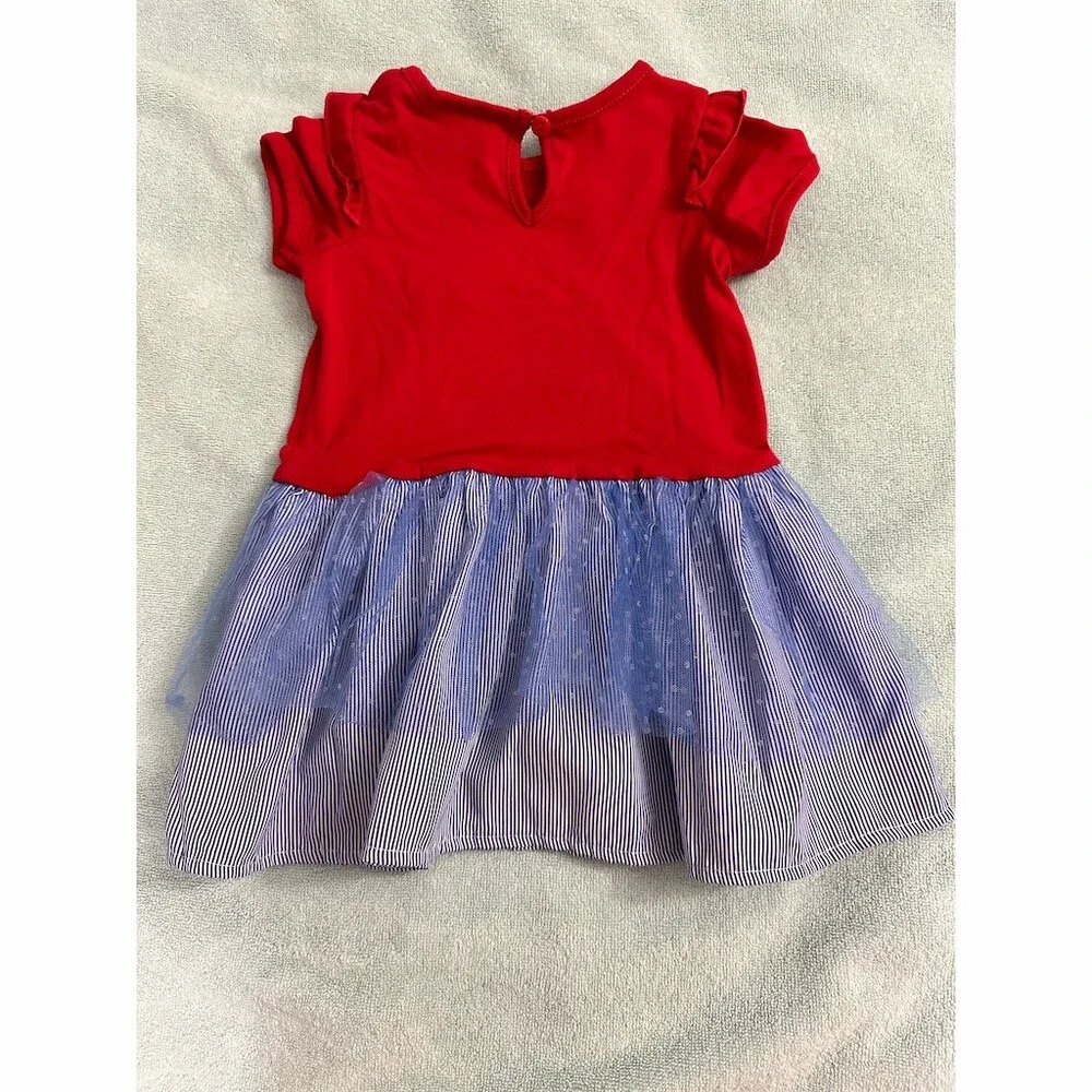 Rare Editions Baby Girl 2pc Patriotic Pineapple Dress Set w/ Bloomers 4th